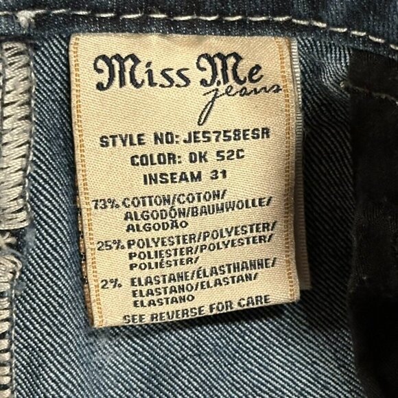 Miss Me Easy Skinny Jeans Size 26 Style #JES758ESR - Picture 11 of 15